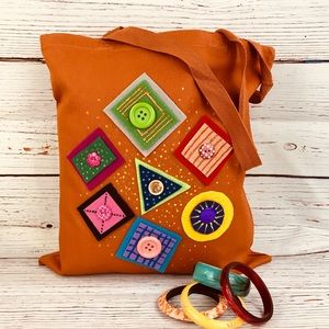 Hand painted tote bag